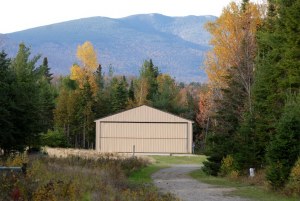 View from south looking north at hanger and Lyon Mountain in NY's Adirondack State Park
